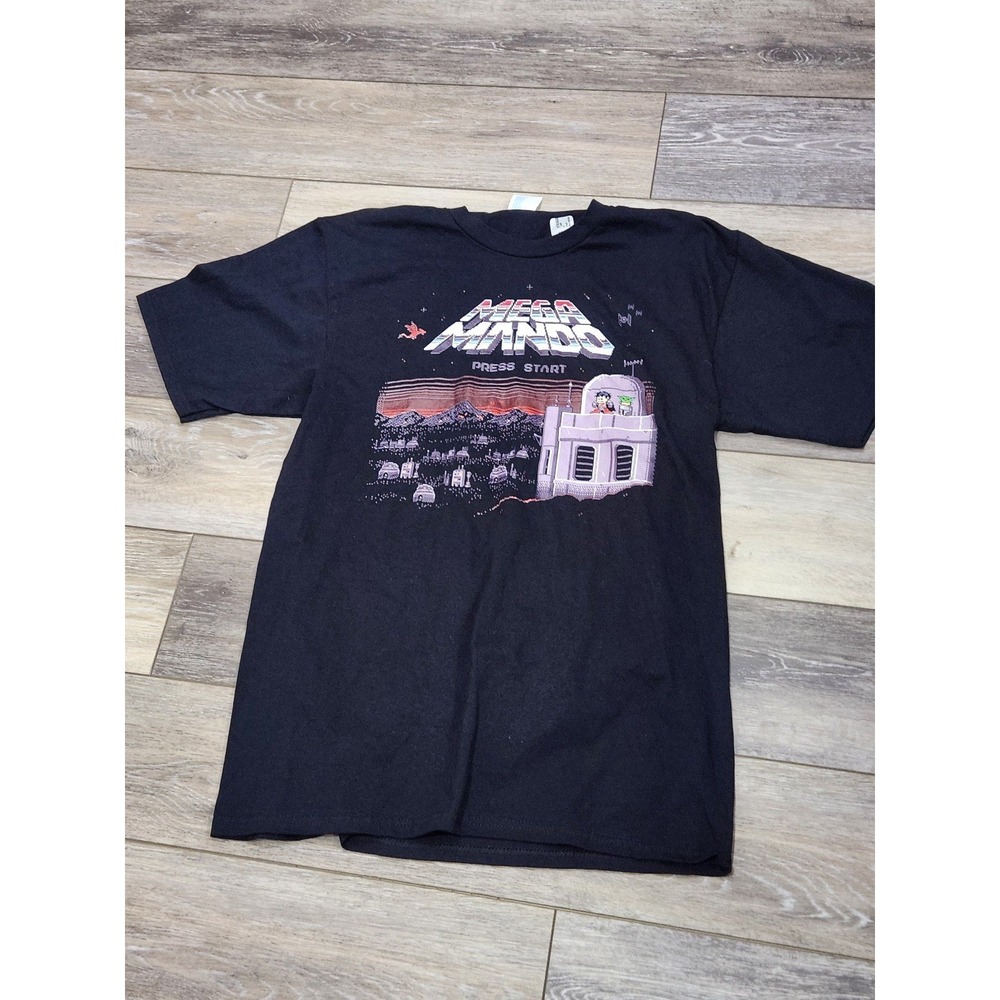Mega Mando mens black t shirt